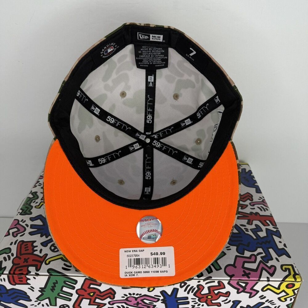 San Fransisco Giants Hat Cap Fitted Size 7 Brown‎ Duck Camo 59Fifty Plain Logo - Picture 8 of 11